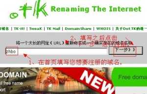 .TK后缀顶级域名的免费注册图文教程