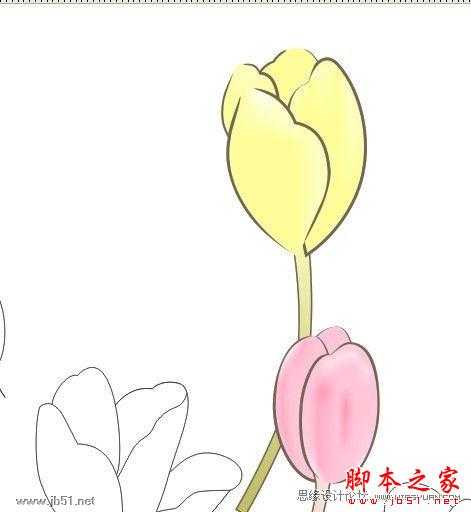 CorelDRAW(CDR)设计绘制漂亮的花朵工笔画效果实例教程