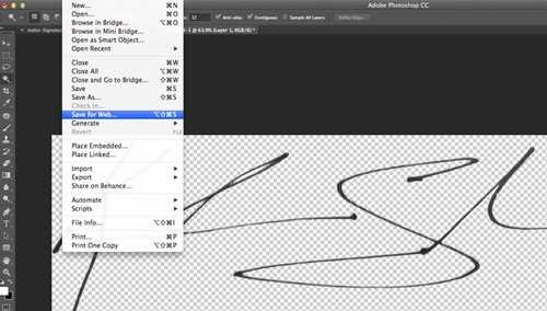 Photoshop(PS)把自己的手写签名制成作品水印效果教程