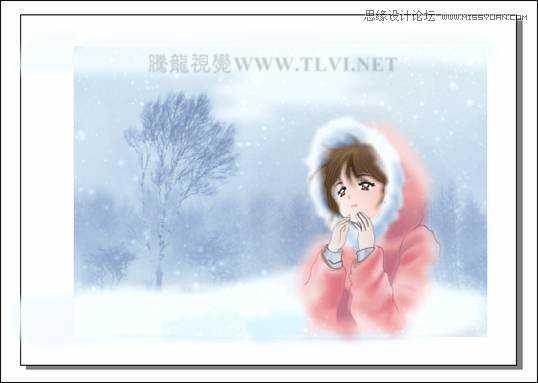 用CorelDRAW绘制雪地中的唯美女孩教程