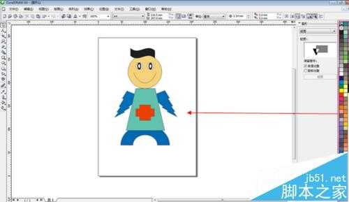 coreldraw怎么绘制漫画人物?cdrX3利用完美形状绘制公仔的教程