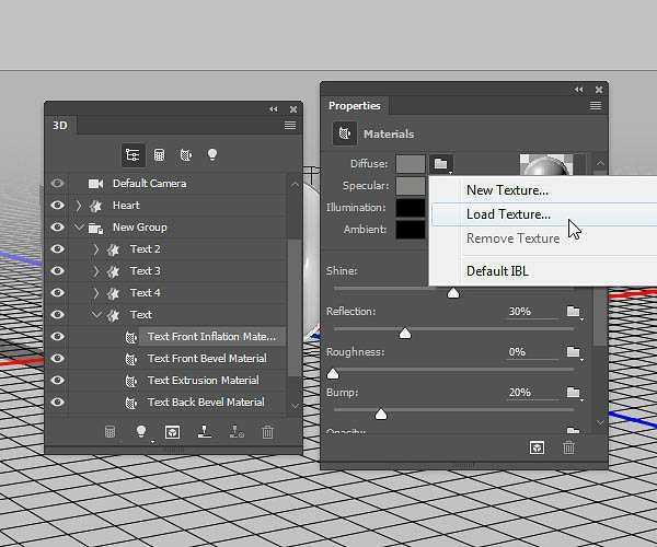 PS利用3D工具制作细腻的浮雕花纹立体字教程