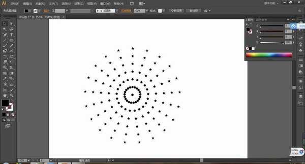 ai怎么设计放射形星形的图案?