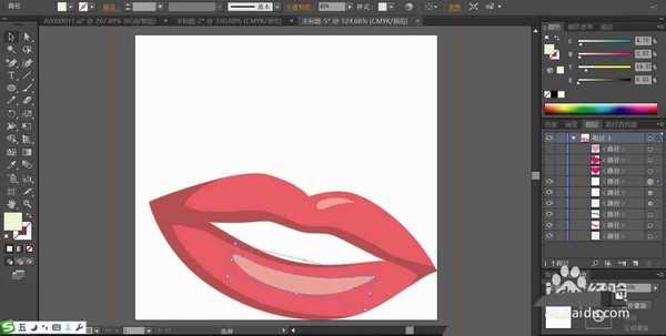 ai怎么设计立体的红唇? ai水润红唇的画法