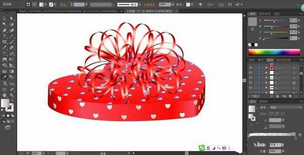 ai怎么绘制心形礼盒? ai设计漂亮礼品盒的教程
