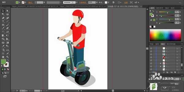 ai怎么设计一副平衡车骑士形象宣传插画图?