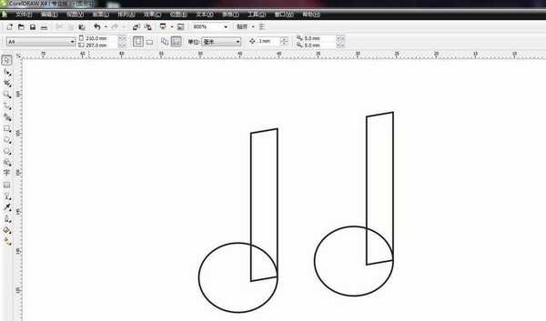 cdr怎么设计一款简单的音乐符号矢量小图标?