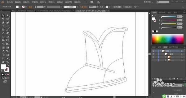 ai怎么绘制雪地靴? ai短靴的画法