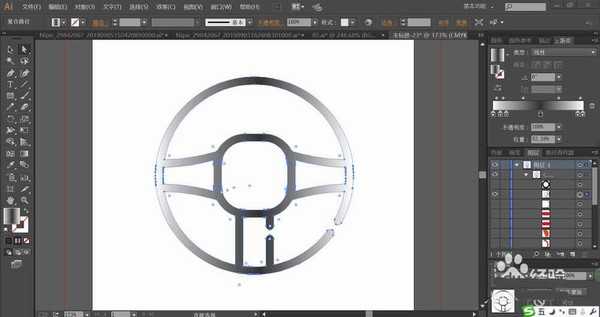 ai怎么绘制汽车方向盘? ai方向盘的画法