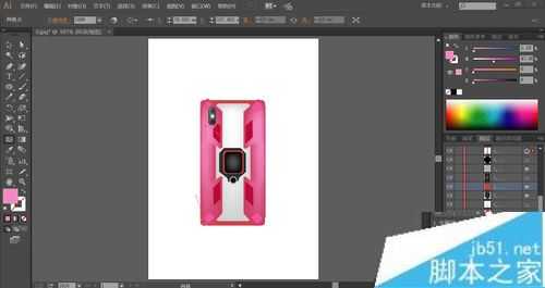 ai怎么绘制粉色手机壳? ai粉色手机壳产品设计画法