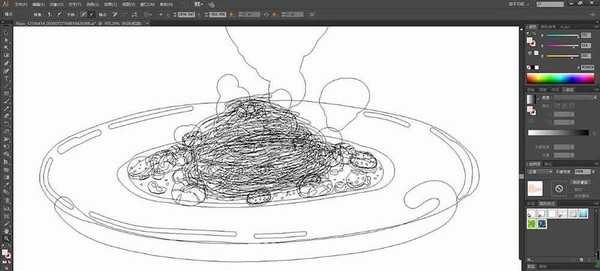 ai怎么手绘武汉热干面卡通插画? ai热干面矢量图的画法